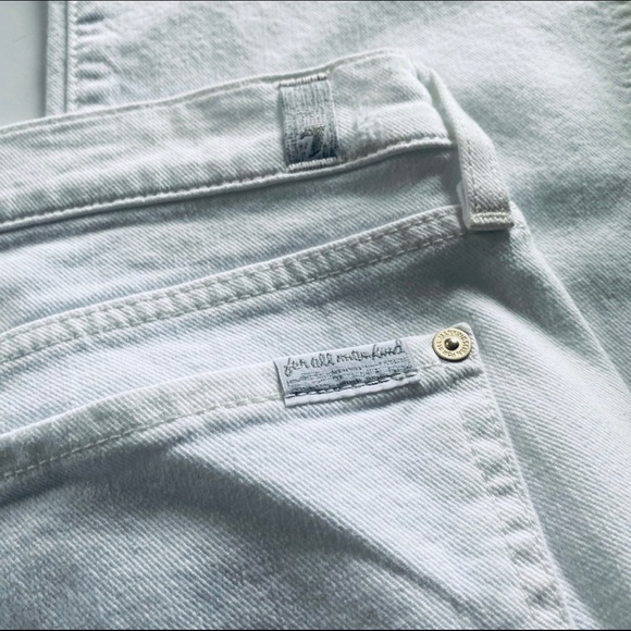 7 for all Mankind | White Cropped Boot Jeans 29 - Picture 10 of 12